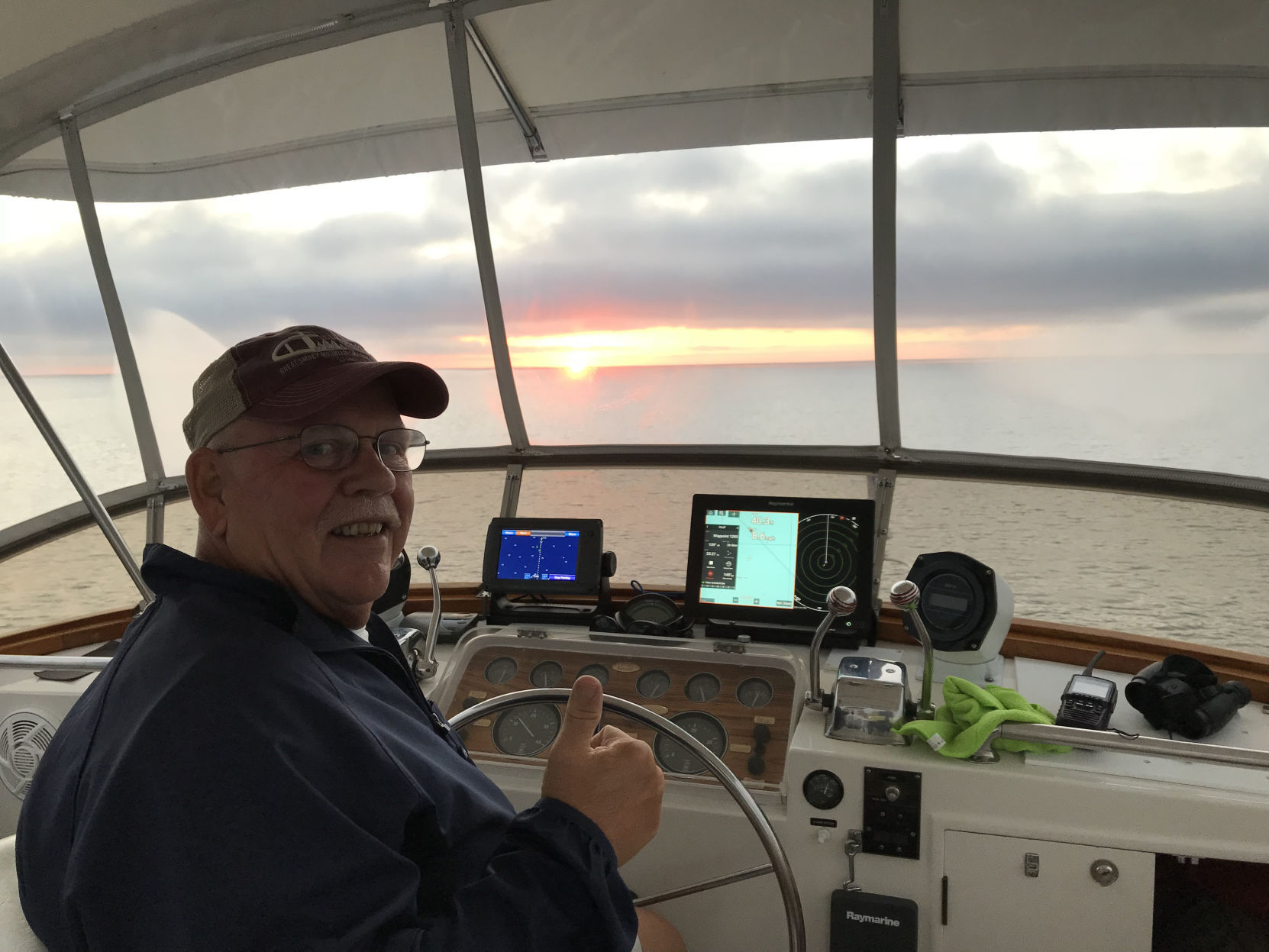 crossing the gulf thumbs up from bud and sue hansen after all night crossing in Dec. 2017.jpg